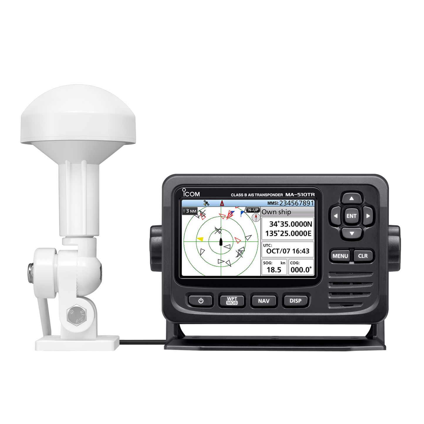 MA-510TR - Class B AIS Transponder with Wide Angle Colour TFT LCD