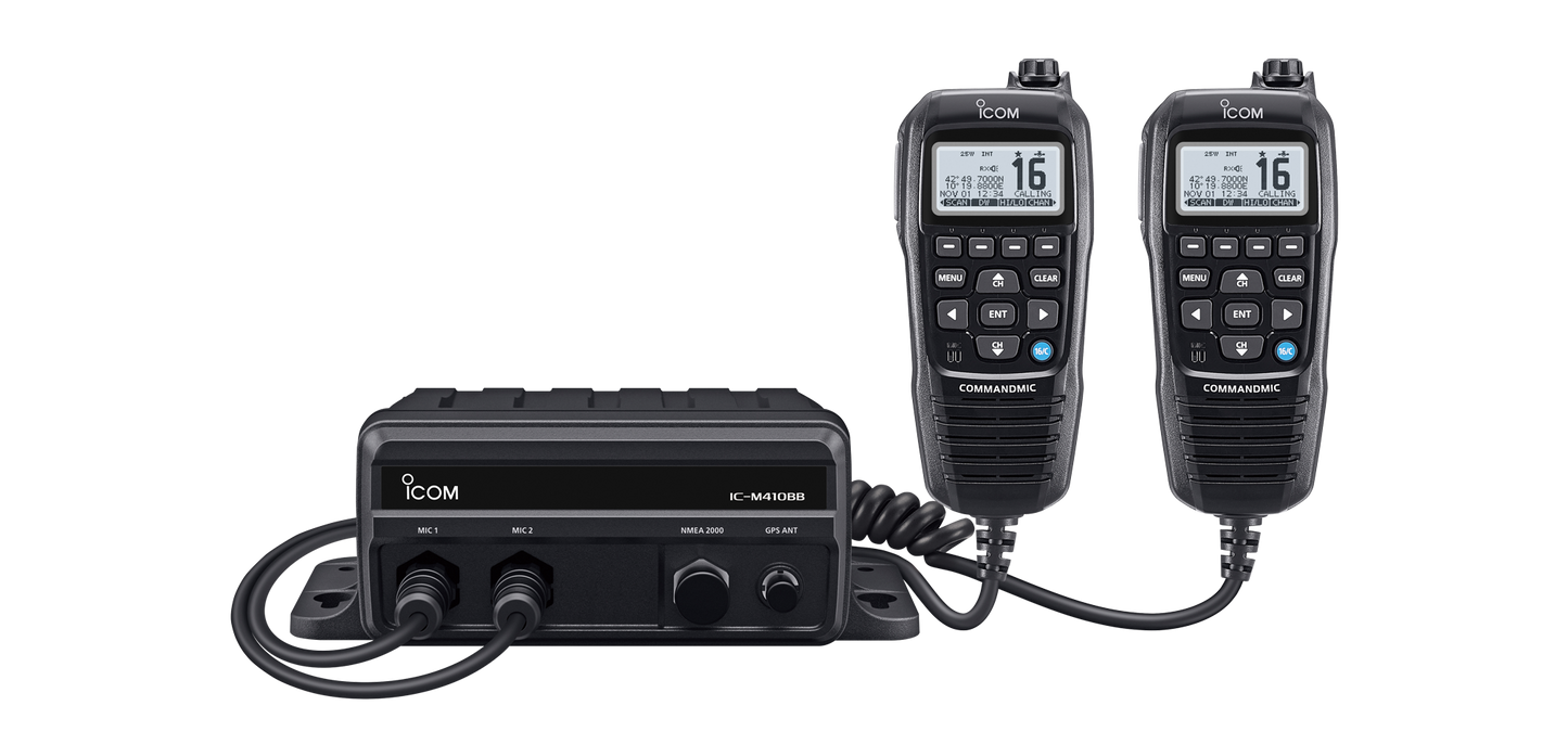 IC-M410BB - High-Performance Black Box VHF Radios When Helm Space is at a Premium