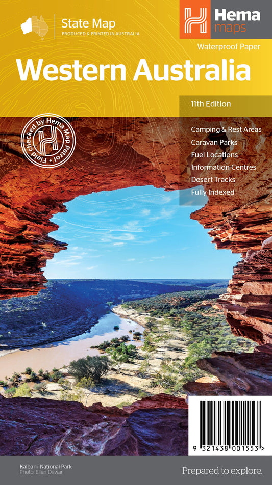Western Australia State Map Fold Out - HEMA