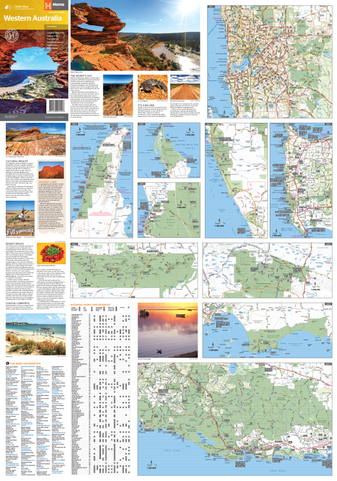 Western Australia State Map Fold Out - HEMA