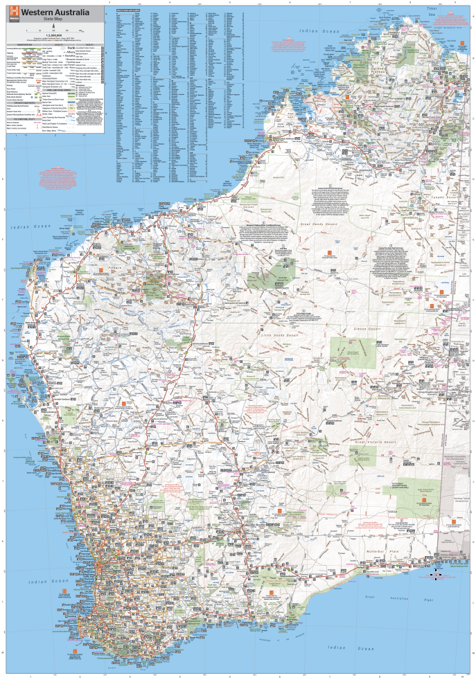 Western Australia State Map Fold Out - HEMA