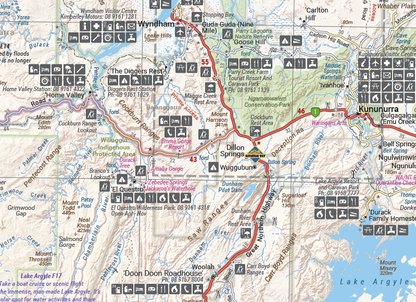 The Kimberely Map featuring the Gibb River Road - HEMA