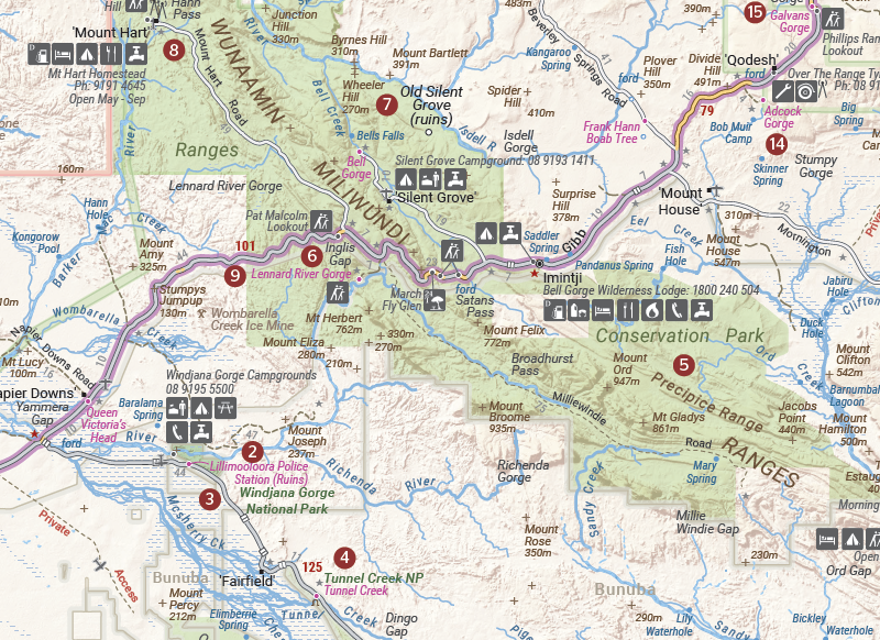 The Kimberely Map featuring the Gibb River Road - HEMA