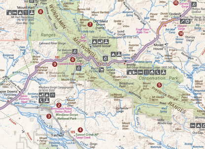 The Kimberely Map featuring the Gibb River Road - HEMA