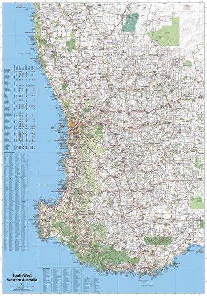 South West Western Australia Fold Out Map - HEMA