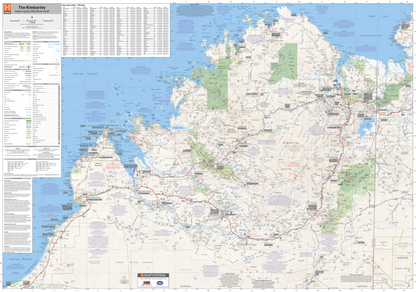 The Kimberely Map featuring the Gibb River Road - HEMA