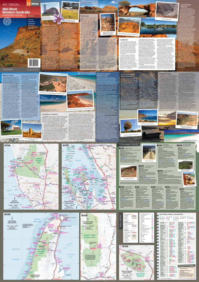 Mid West Western Australia Map - HEMA