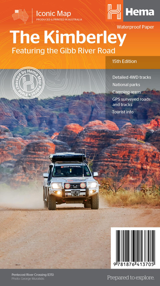 The Kimberely Map featuring the Gibb River Road - HEMA