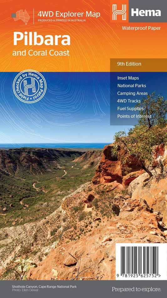 Pilbara & Coral Coast Map - HEMA