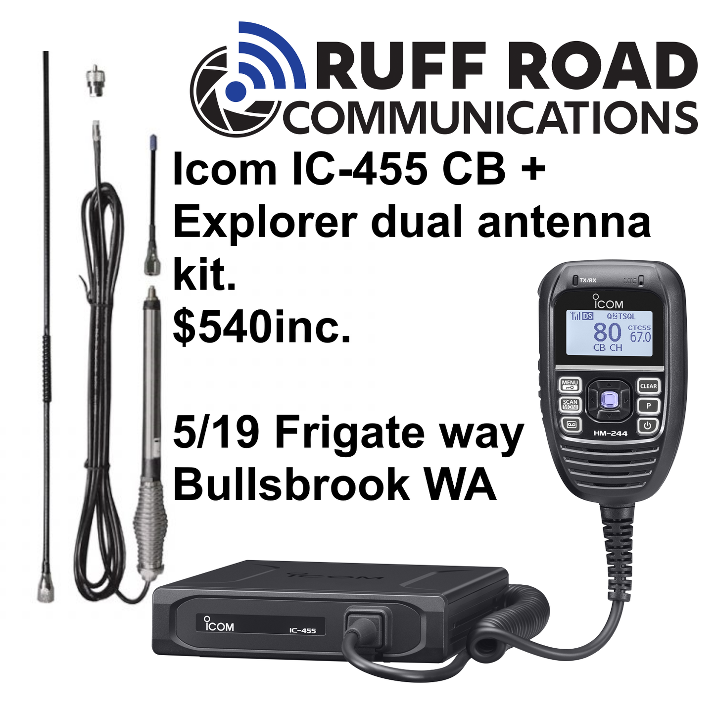Icom IC-455 + Explorer dual kit