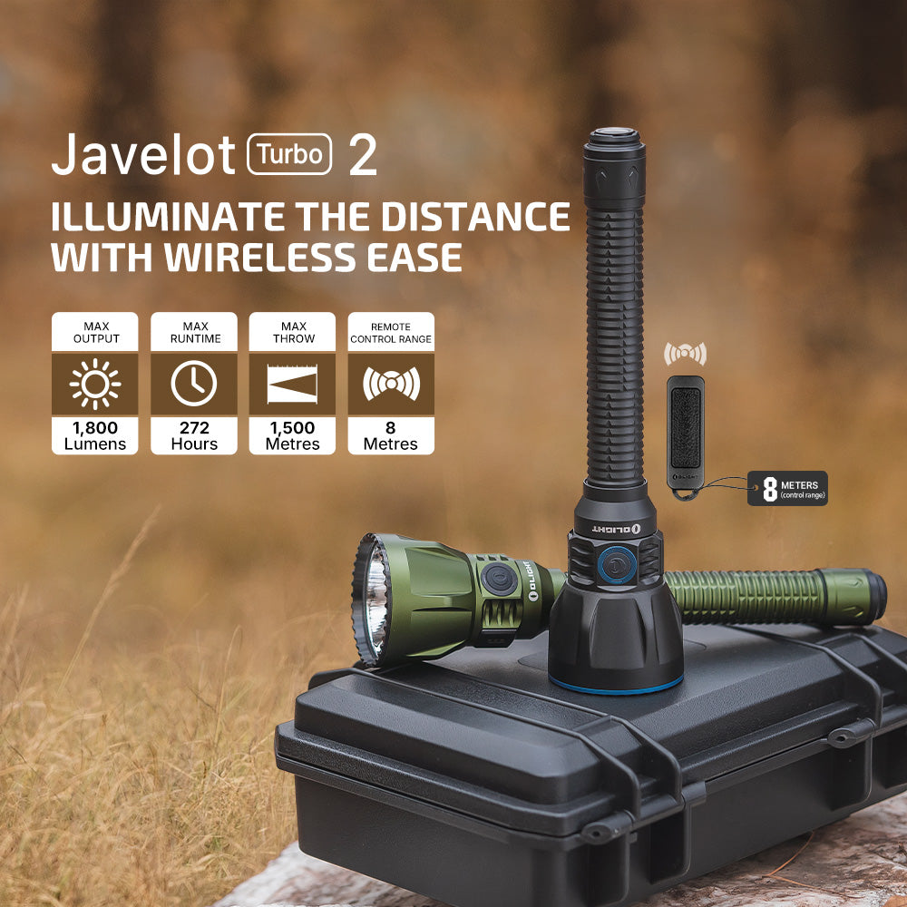 Olight Javelot Turbo 2 Powerful Rechargeable 1500 Metre Long Range Hunting Torch