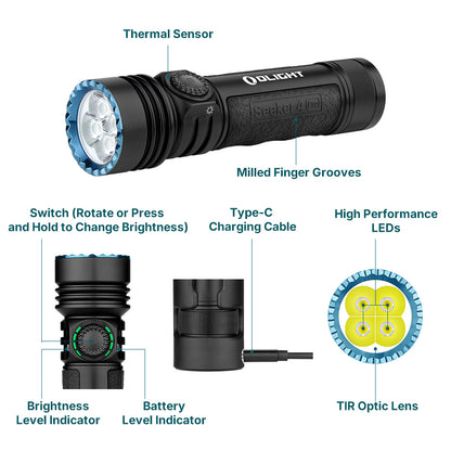 Olight Seeker 4 Pro Powerful Rechargeable Led Torch